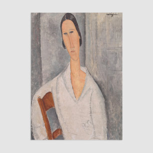 Amedeo Modigliani - Madame Hanka Zborowska Leaning Tissue Paper