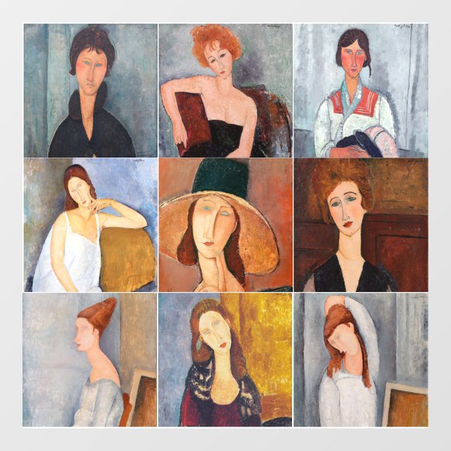 Amedeo Modigliani - Masterpieces Collage (Sheet)