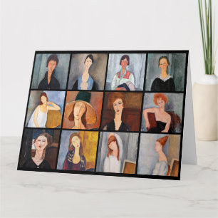 Amedeo Modigliani - Masterpieces Collage Card