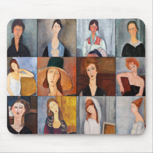 Amedeo Modigliani - Masterpieces Collage Mouse Pad