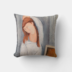 Amedeo Modigliani - Portrait Jeanne Hebuterne #1 Cushion