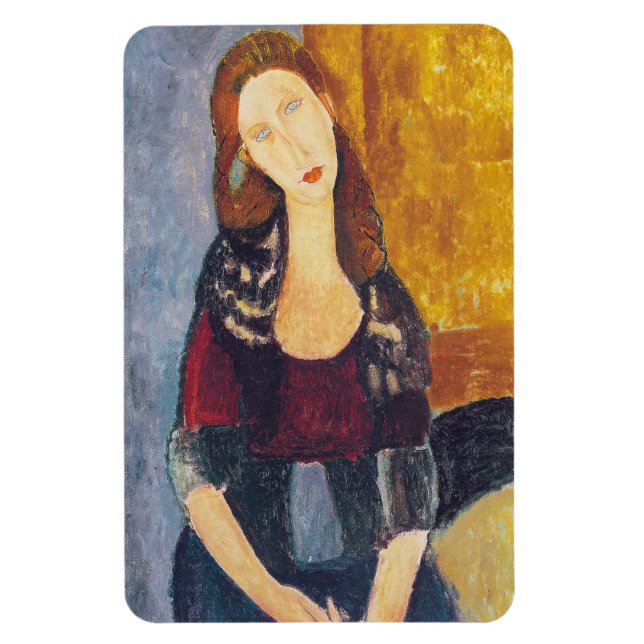 Amedeo Modigliani - Portrait Jeanne Hebuterne #2 Magnet (Vertical)