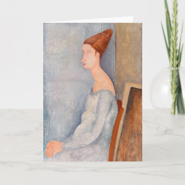 Amedeo Modigliani - Portrait Jeanne Hebuterne #3 Card (Front)