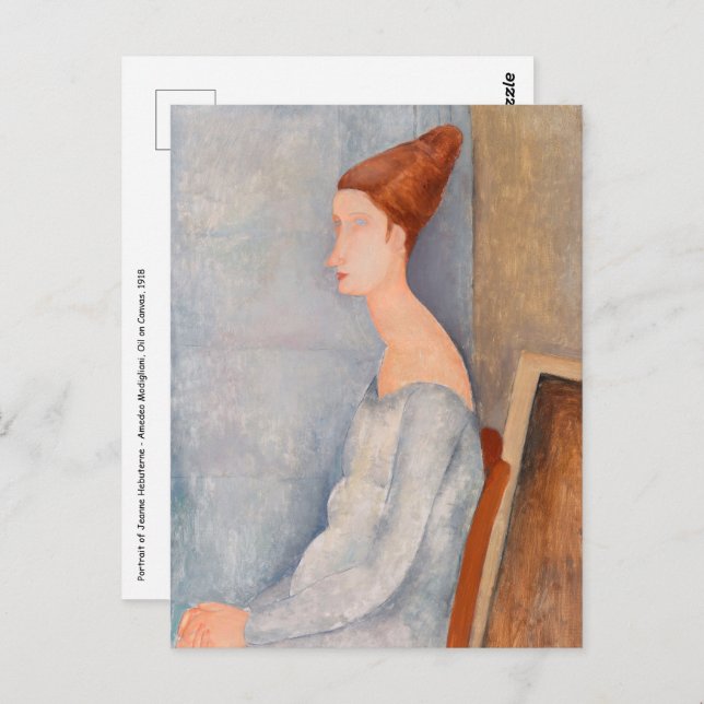 Amedeo Modigliani - Portrait Jeanne Hebuterne #3 Postcard (Front/Back)