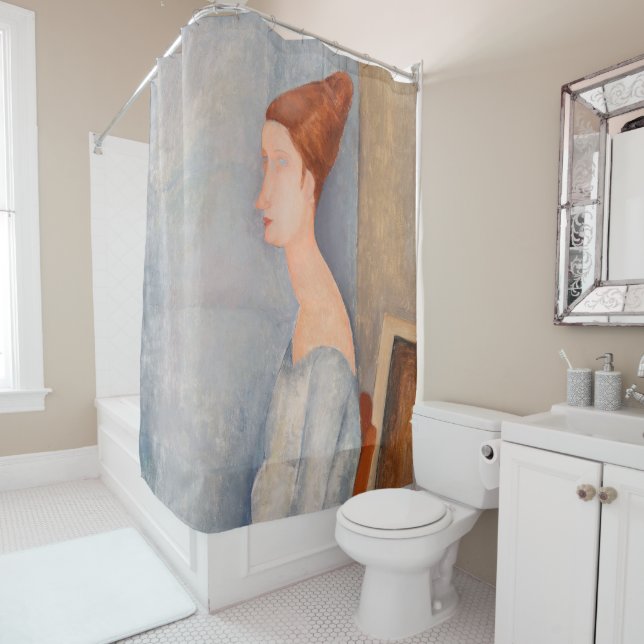 Amedeo Modigliani - Portrait Jeanne Hebuterne #3 Shower Curtain (In Situ)