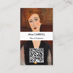 Amedeo Modigliani - Portrait of a Woman - QR Code Business Card