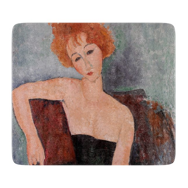 Amedeo Modigliani - Redheaded Girl Evening Dress Cutting Board (Front)