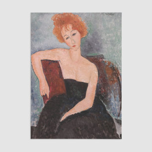 Amedeo Modigliani - Redheaded Girl Evening Dress Tissue Paper