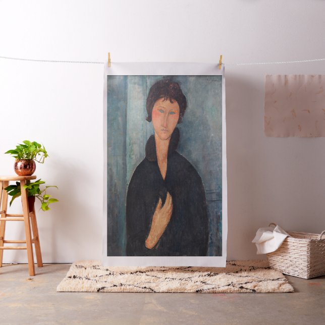 Amedeo Modigliani - Woman with Blue Eyes Fabric (In Situ)