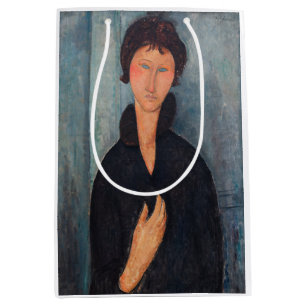Amedeo Modigliani - Woman with Blue Eyes Medium Gift Bag