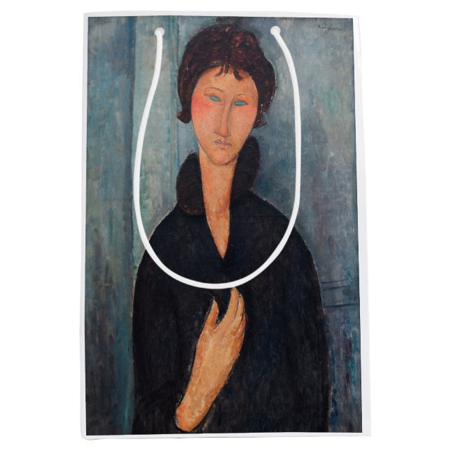 Amedeo Modigliani - Woman with Blue Eyes Medium Gift Bag (Front)