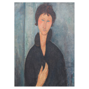 Amedeo Modigliani - Woman with Blue Eyes Tablecloth