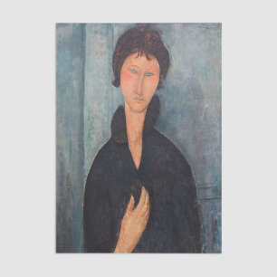 Amedeo Modigliani - Woman with Blue Eyes Tissue Paper