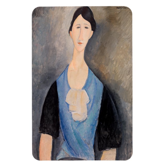 Amedeo Modigliani - Young Woman in Blue Magnet (Vertical)