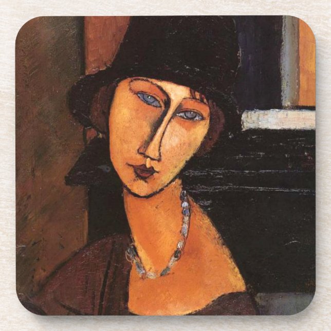 Amedeo Modigliani's Jeanne Hebutern Coaster (Front)