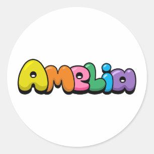 Amelia Classic Round Sticker