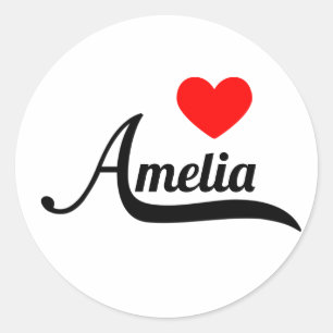 Amelia Classic Round Sticker