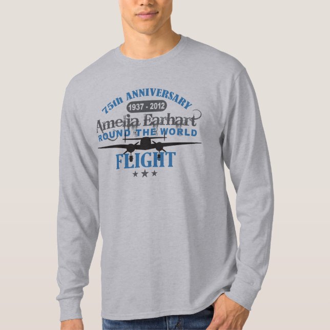 Amelia Earhart 75 Year Anniversary T-Shirt (Front)