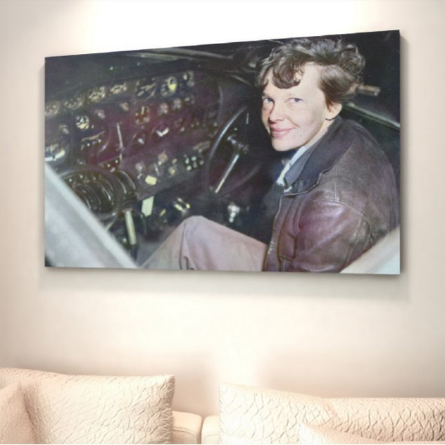 Amelia Earhart Candid Aeroplane Cockpit Photo 1937 Poster (Creator Uploaded)