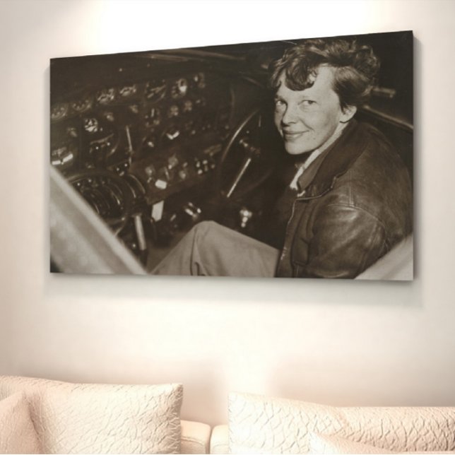 Amelia Earhart Candid Aeroplane Cockpit Photo 1937 Poster (Creator Uploaded)