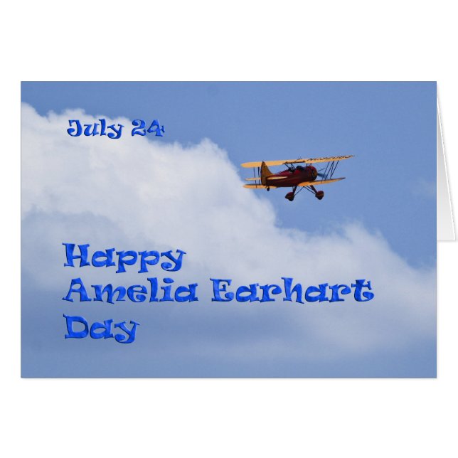 Amelia Earhart Day Card July 24 (Front Horizontal)
