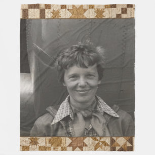 Amelia Earhart Historic Quilt Blanket