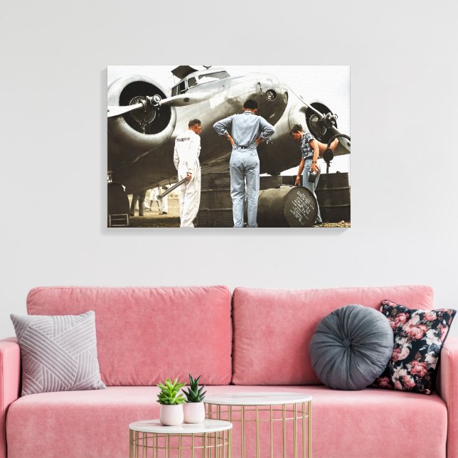 Amelia Earhart Lockheed Model 10 Electra 1937  Canvas Print (Insitu(LivingRoom))