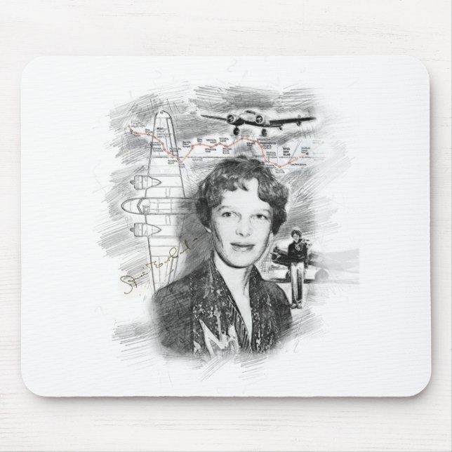 Amelia Earhart Mouse Pad (Front)