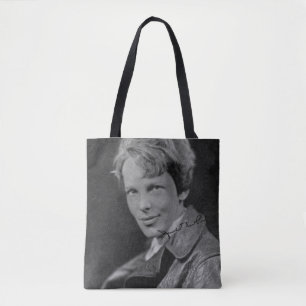 "Amelia Earhart Signed Photo" Tote Bag