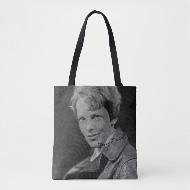 "Amelia Earhart Signed Photo" Tote Bag (Front)