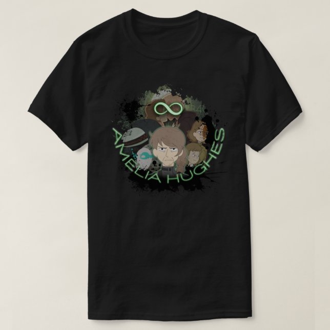 Amelia Hughes Infinity Train w Text Perfect Gift T-Shirt (Design Front)