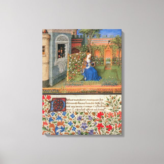 Amelia in the rosegarden canvas print (Front)