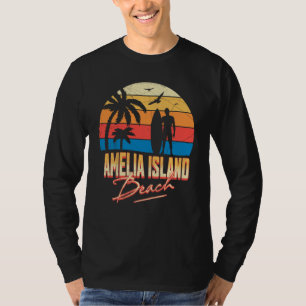 Amelia Island Beach Florida Surfing Surfer Ocean S T-Shirt