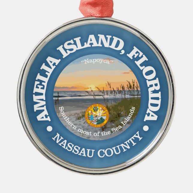 Amelia Island (C) Metal Tree Decoration (Front)