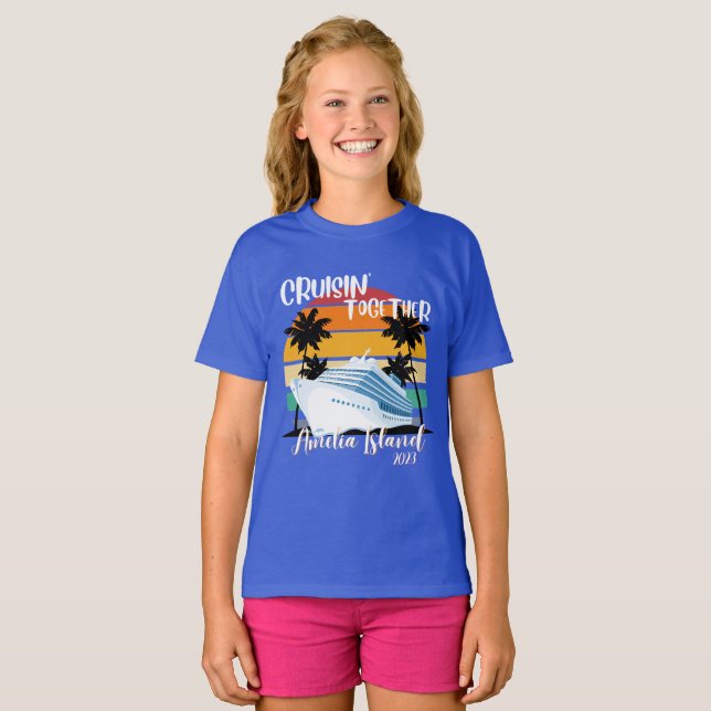 Amelia Island Cruise 2025 Family Group Travel T-Shirt (Front Full)