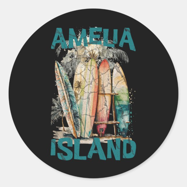 Amelia Island Florida  Classic Round Sticker (Front)