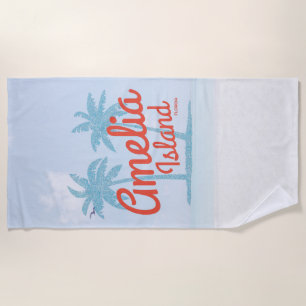 Amelia Island Florida Coral Beach Souvenir Towel