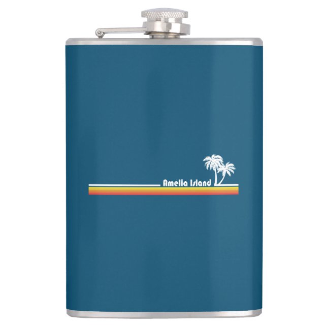 Amelia Island Florida Hip Flask (Front)