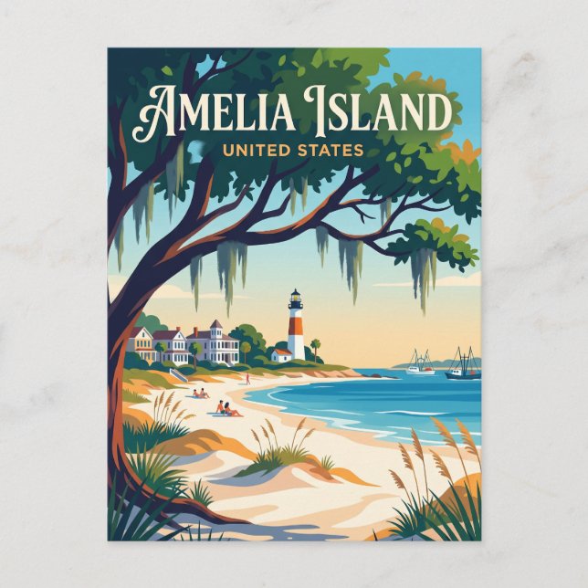 Amelia Island Florida Postcard (Front)