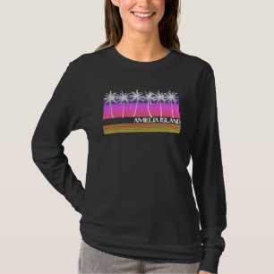 Amelia Island Florida Retro Style Vintage Sunset 7 T-Shirt