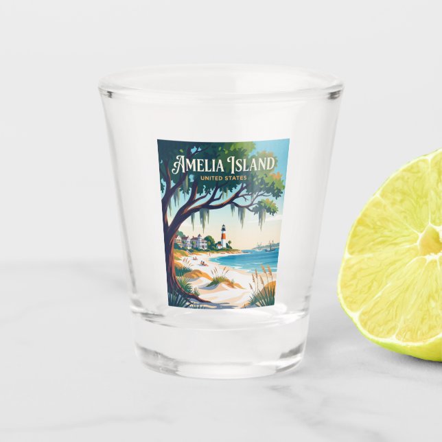 Amelia Island Florida Shot Glass (Front)