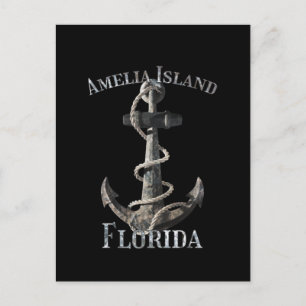 Amelia Island Florida Vacation Nautical Anchor Sai Postcard