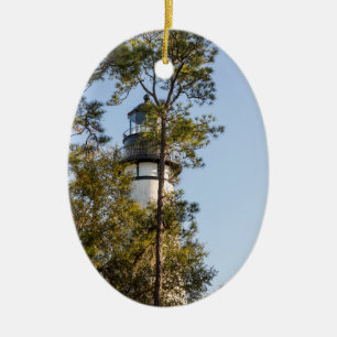 Amelia Island Lighthouse Ceramic Tree Decoration