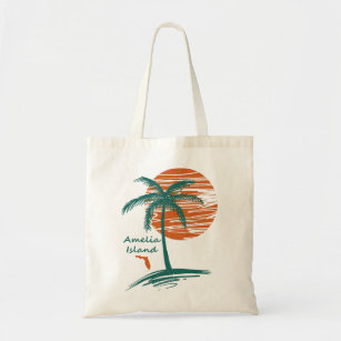 Amelia Island Palm Tree Tote Bag