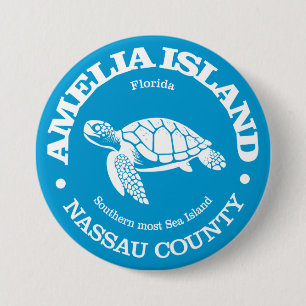 Amelia Island (sea turtle) 7.5 Cm Round Badge