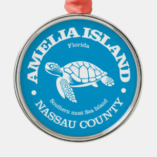 Amelia Island (sea turtle) Metal Tree Decoration