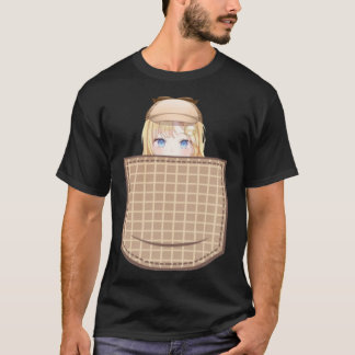 Amelia pocket peeker Watson peeking Hololive Holom T-Shirt