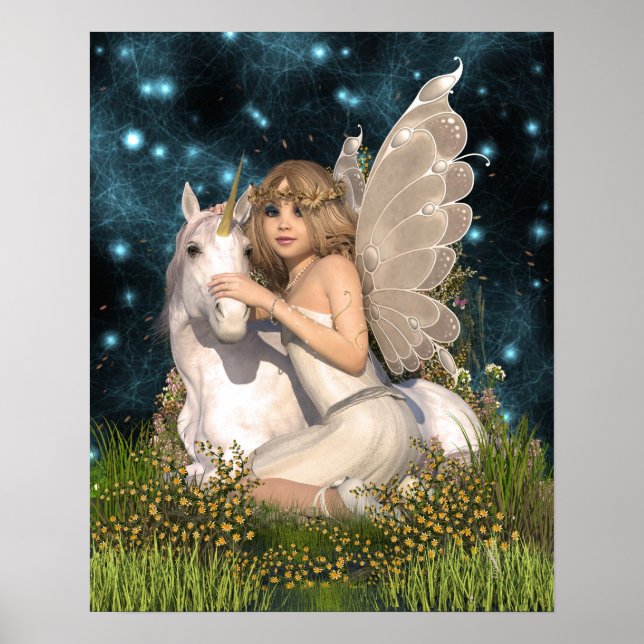 Amelia Rose Fairy and Unicorn Poster (Front)