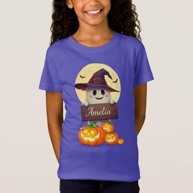 Amelia's Halloween Adventure: Friendly Ghost T-Shirt (Front)