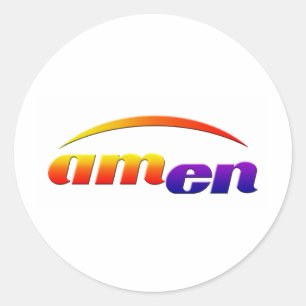 amen classic round sticker